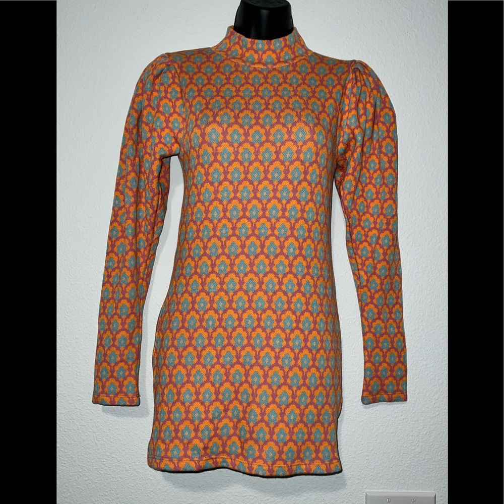 Zara Jacquard High Collard Mini Dress